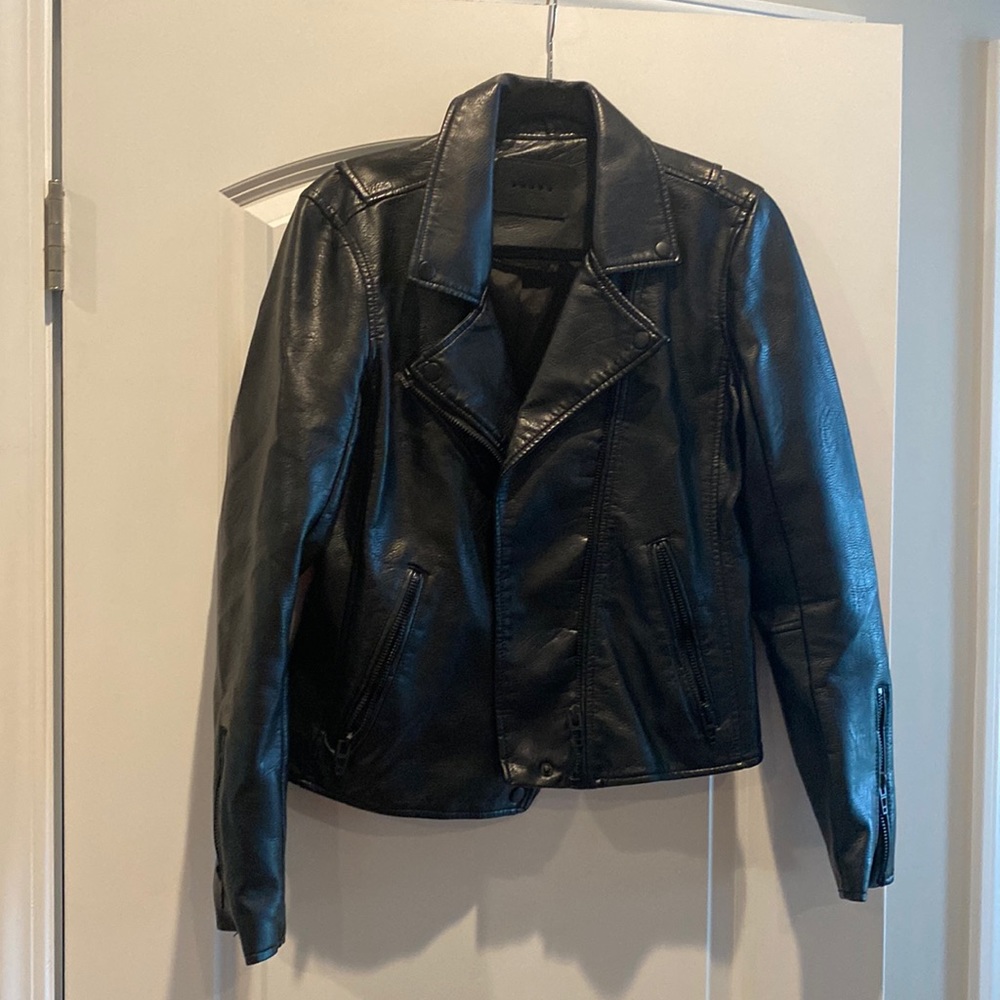 Black leather jacket